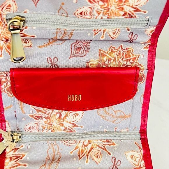 HOBO Allure Leather Jewelry Roll Case, Travel Jewelry Case, Red, NWT - Picture 9 of 14